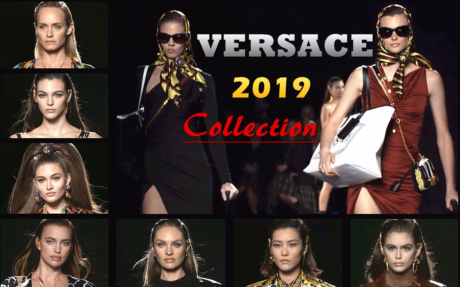 范思哲Versace/2019 早秋度假系列[女模部分精剪]哔哩哔哩bilibili