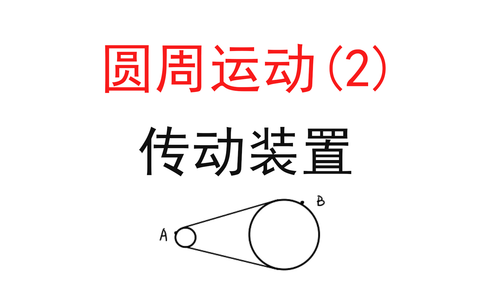 [图]67.【高中物理必修二】【圆周运动】传动装置