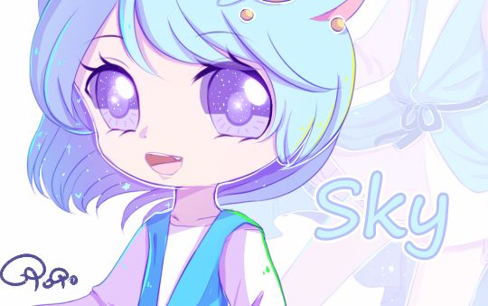 sky - speedpaint ( paint tool sai )