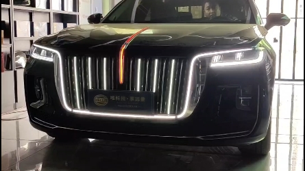 红旗h9 中网瀑布迎宾灯