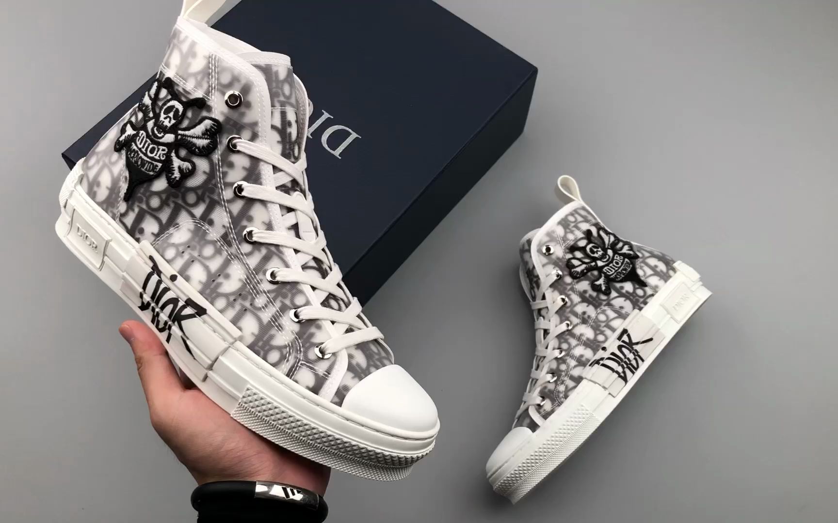 【潮鞋馆】dior b23 oblique high top sneakers 迪奥高帮