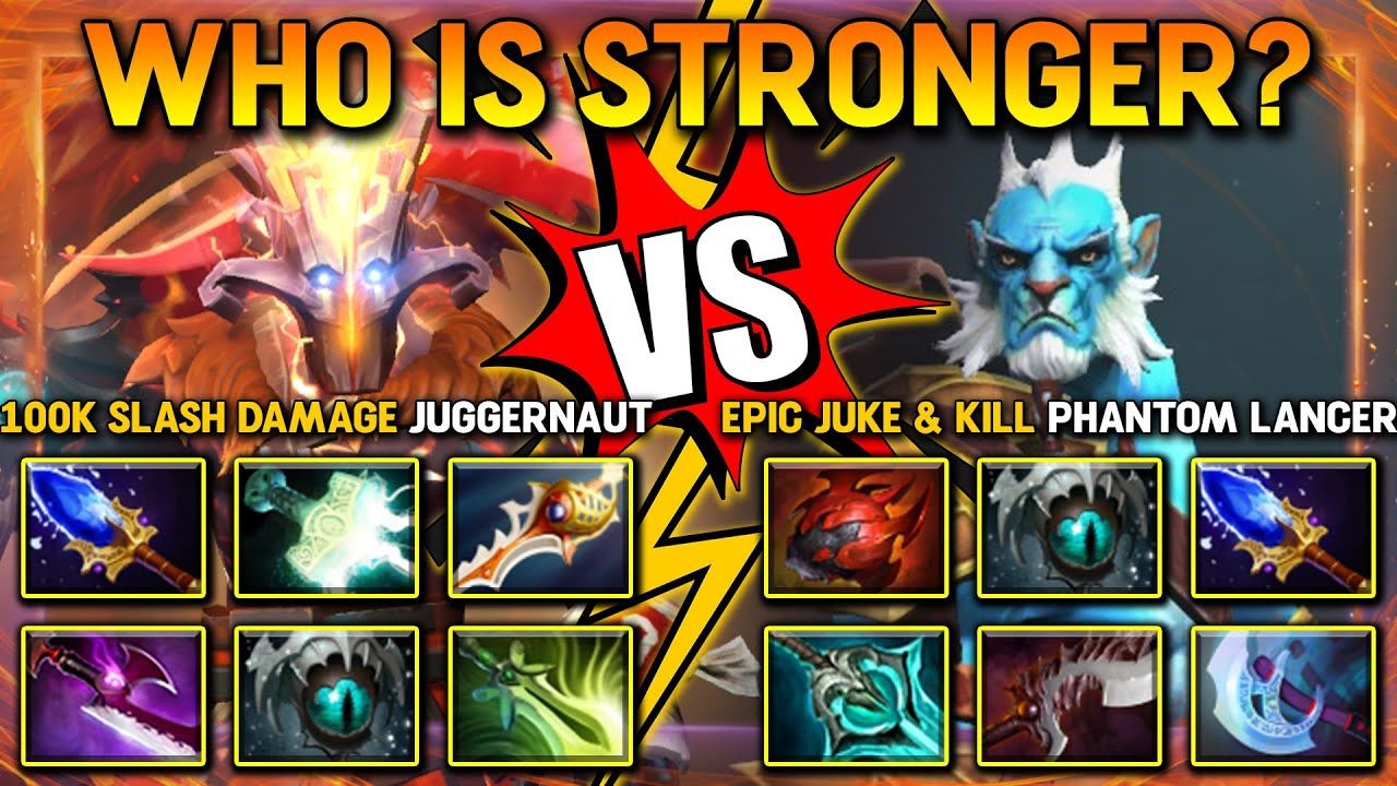 【dota2】六神装对决,大电锤圣剑剑圣vs冰眼龙芯幻影长矛手