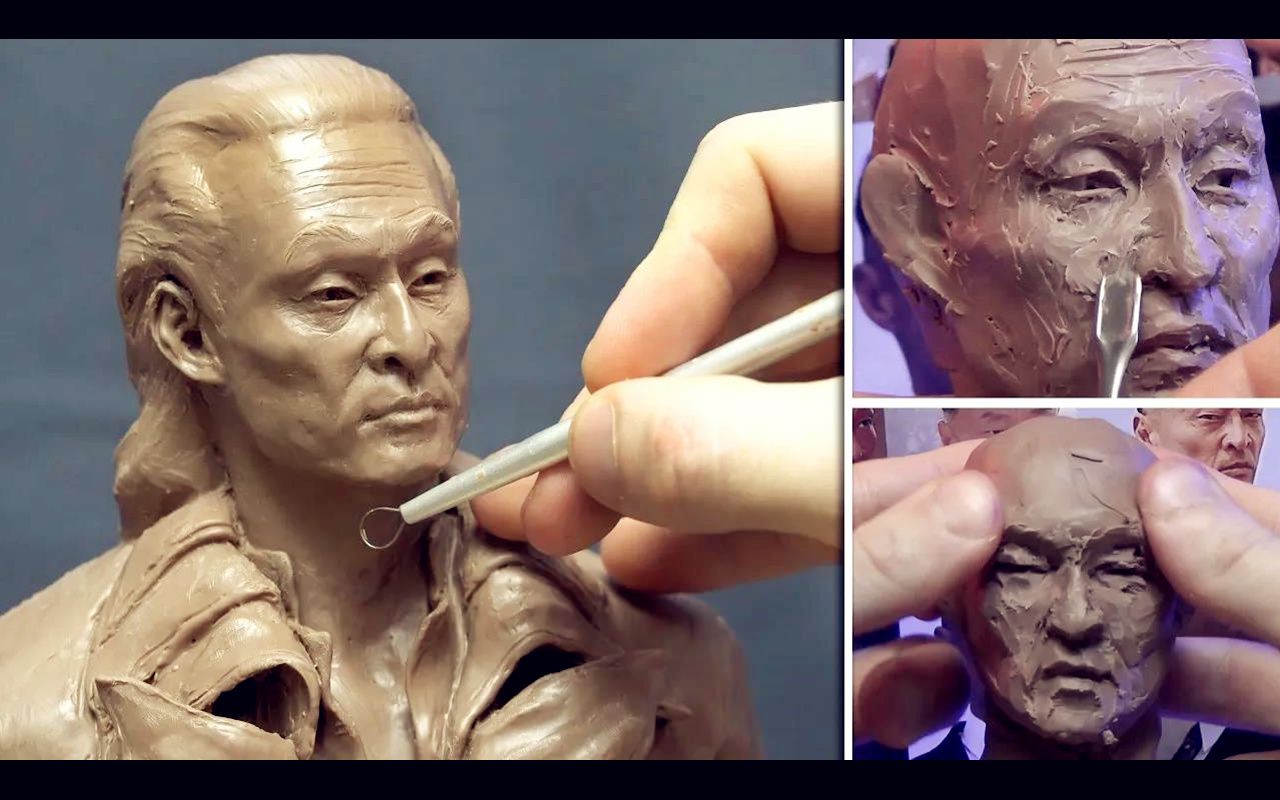 雕塑制作95版电影真人快打尚宗田川洋行雕像作者stecca