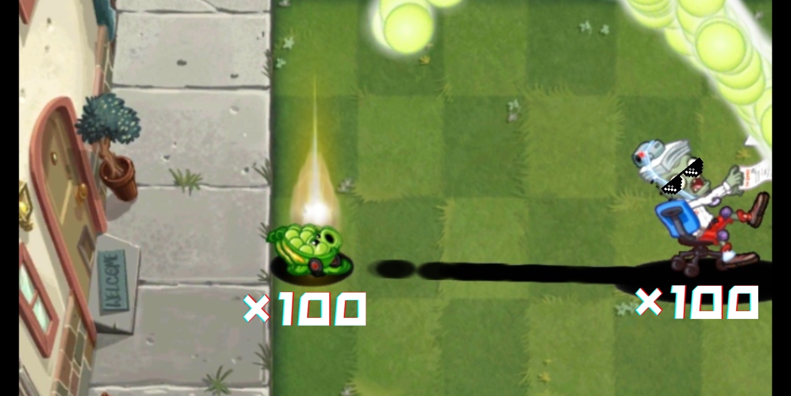 【pvz2】各种植物重叠100vs100赛车手僵尸