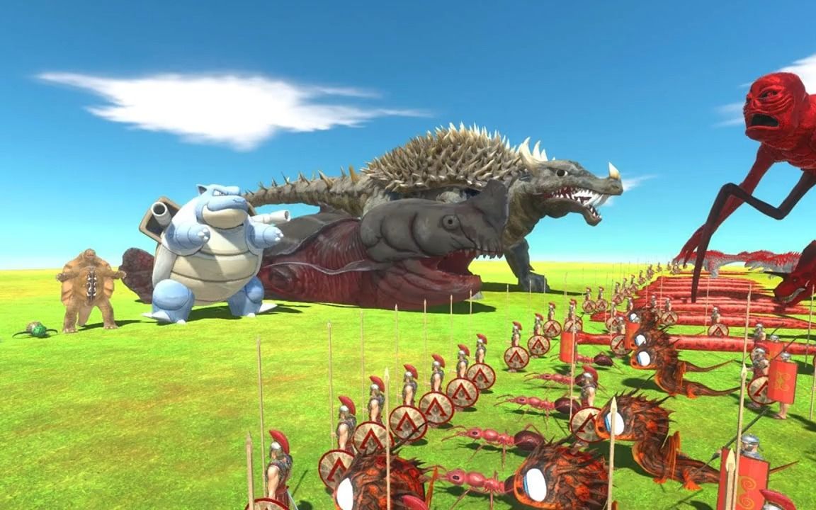 动物战争模拟器:老六天灾搞偷袭,一波秒杀幻想家族!真不要脸