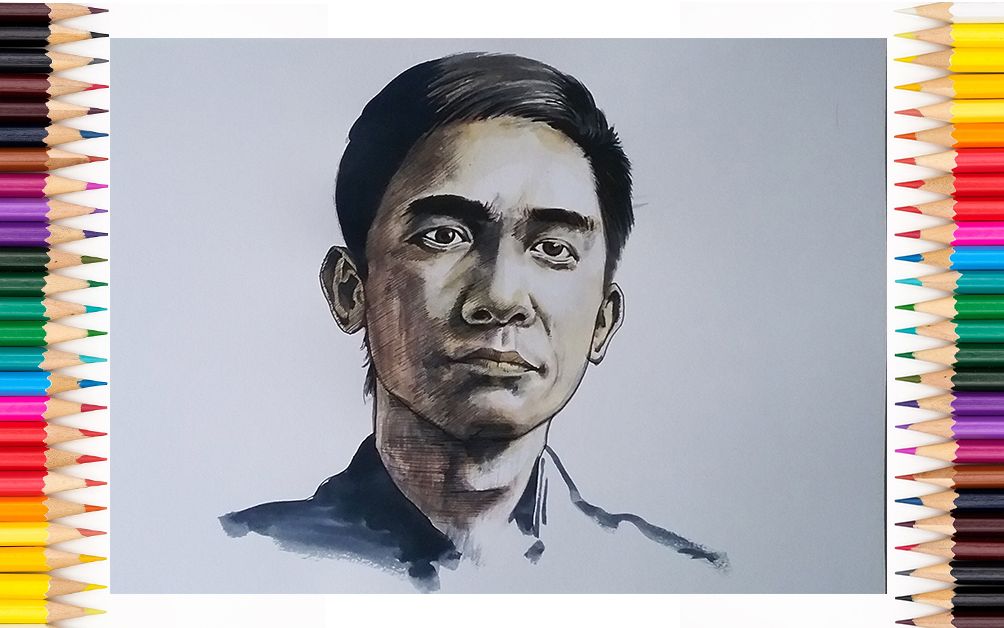 手绘插图先声明是年轻的梁朝伟不像那没办法不是现在的他