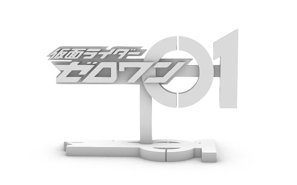 假面骑士01logo立牌3d建模哔哩哔哩bilibili