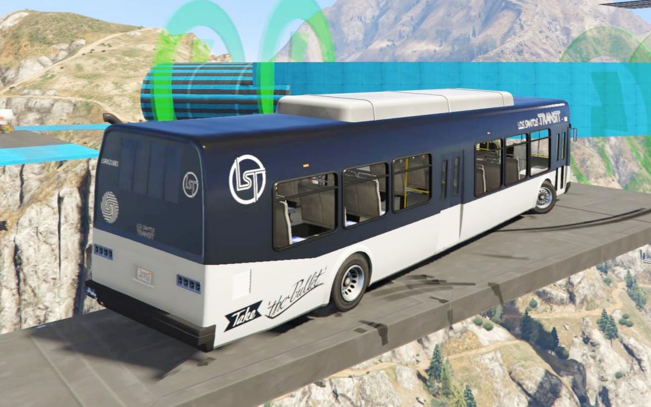 【gta5】要被玩坏的公交车 辣条壁走加减速带弹弹弹