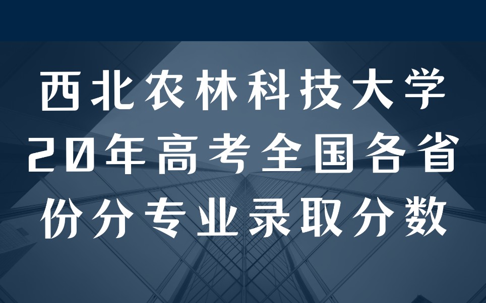 录取分数最低的985大学,西北农林科技大学20年高考各省市录取分数哔哩哔哩bilibili