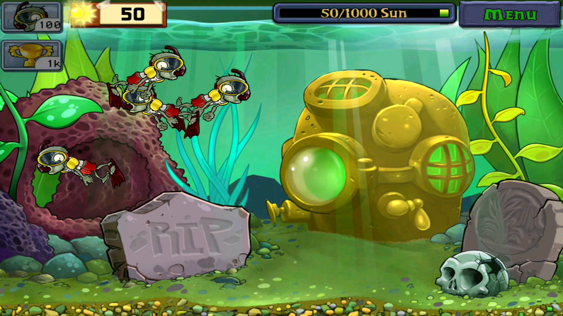 speedrun世界第五水平,pvz mobile僵尸水族馆速通