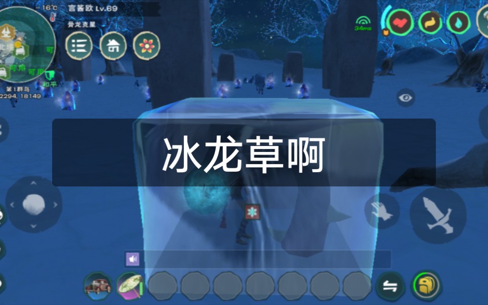 捡冰龙草捡不到不存在的看了我视频让你多捡几个