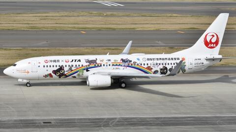 模型里的日航集团第8集日本越洋航空BOEING 737-800 1/200 JC Wings_哔