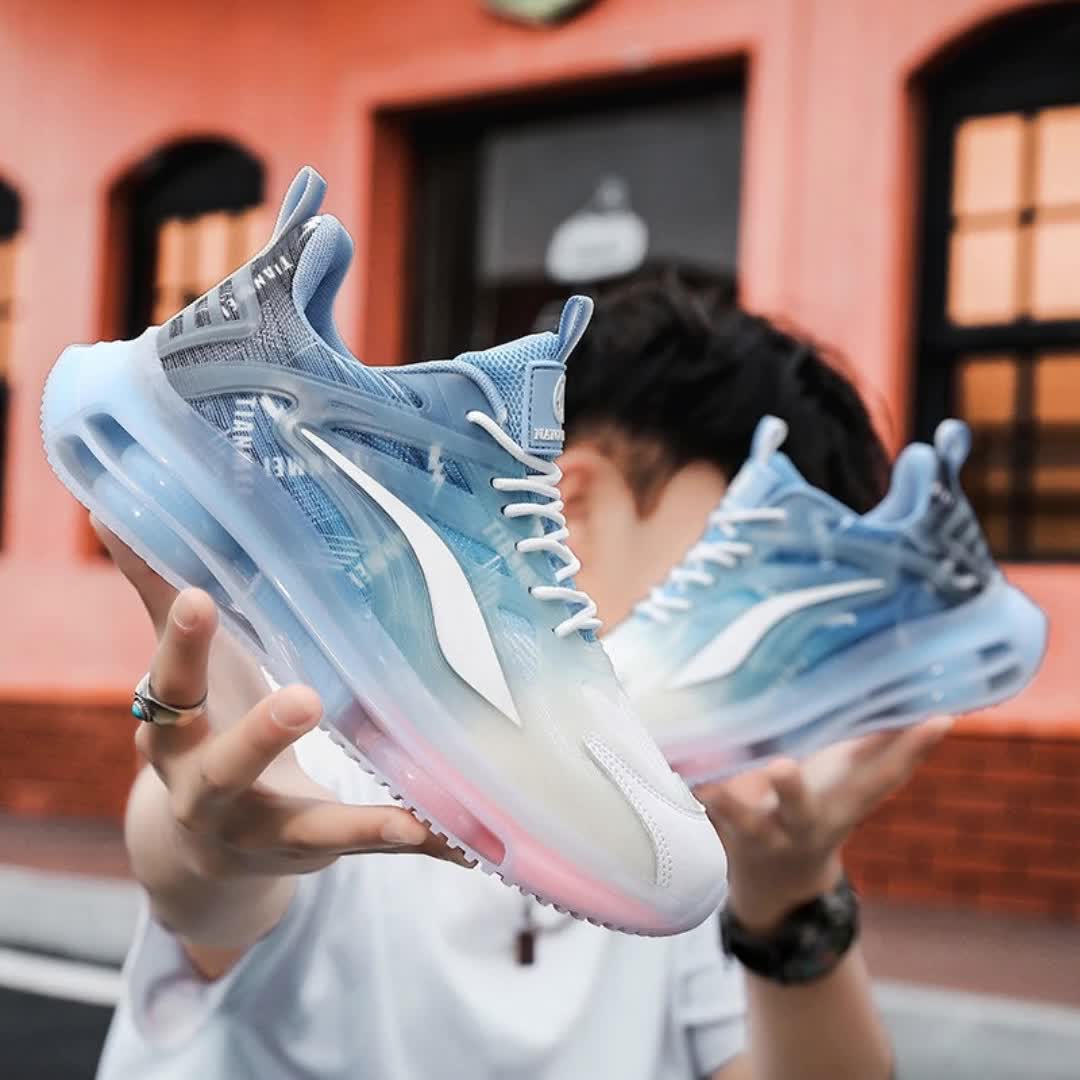 毒液夏季网面透气鞋气垫防滑跑步鞋休闲软底超轻减震炫酷运动潮鞋2215