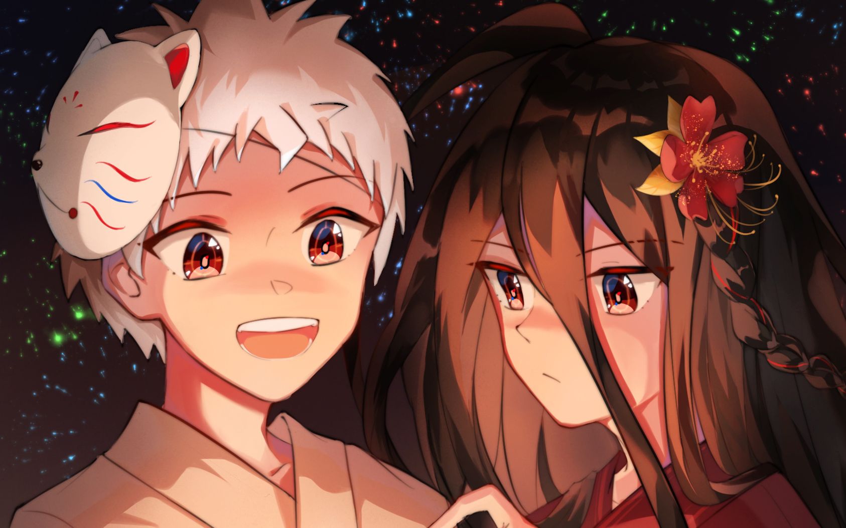 procreate觉神的夏祭り点图绘过程