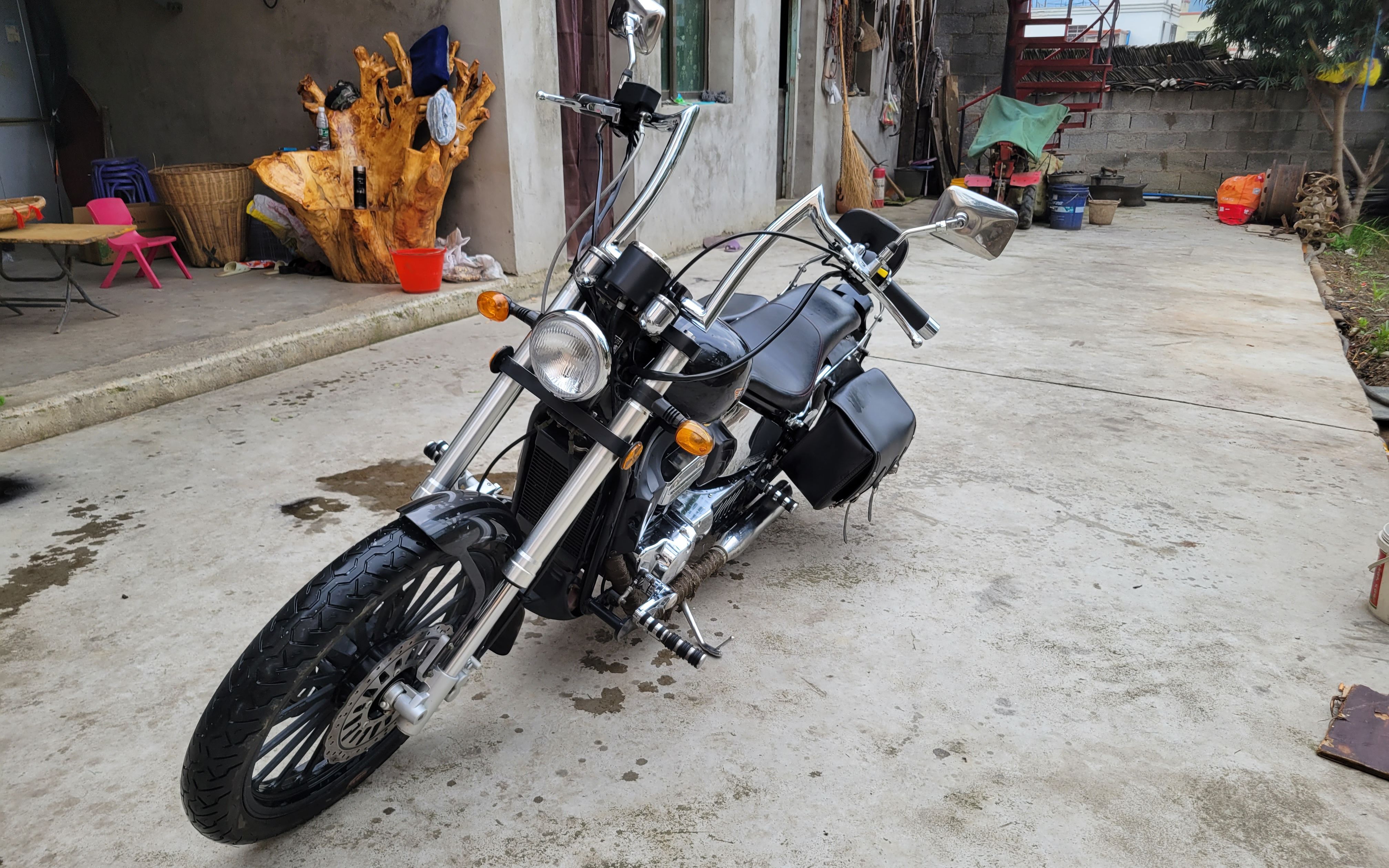 巡航车大地鹰王350改高把