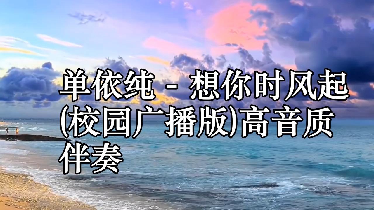 [图]单依纯 - 想你时风起 (校园广播版)高音质 伴奏