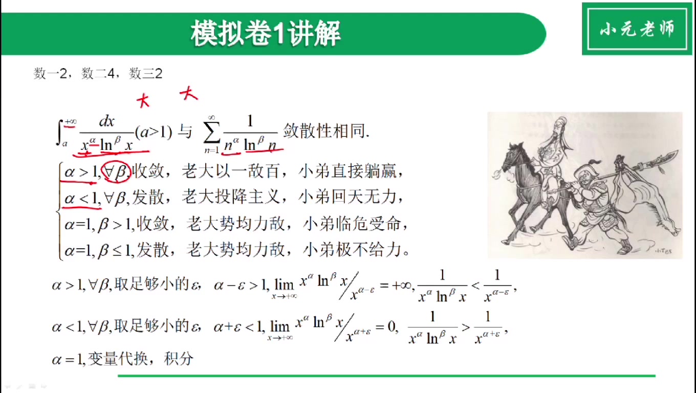 【反常积分顺口溜】大的喜欢大的,小的喜欢小的【小元老师】哔哩哔哩bilibili