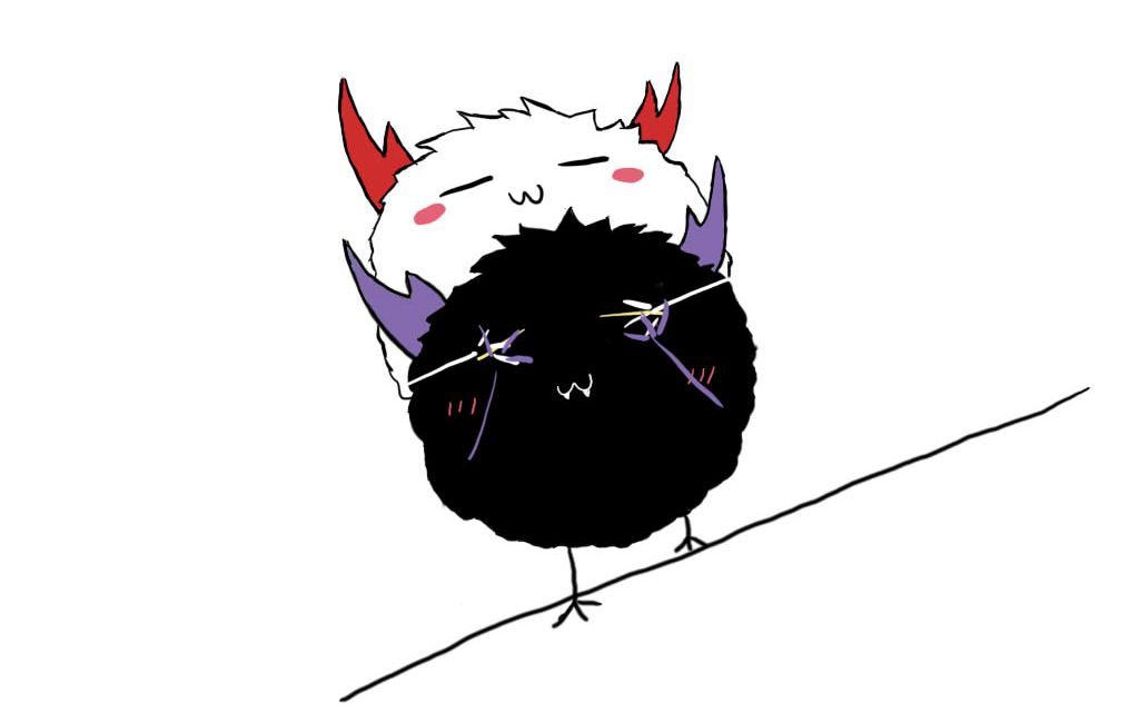 活动作品茨球手书阴阳师黑白茨球之猜猜我是谁