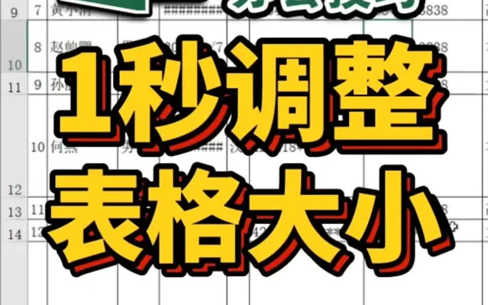 1秒调整表格大小、自动调表格宽高、做表格哔哩哔哩bilibili