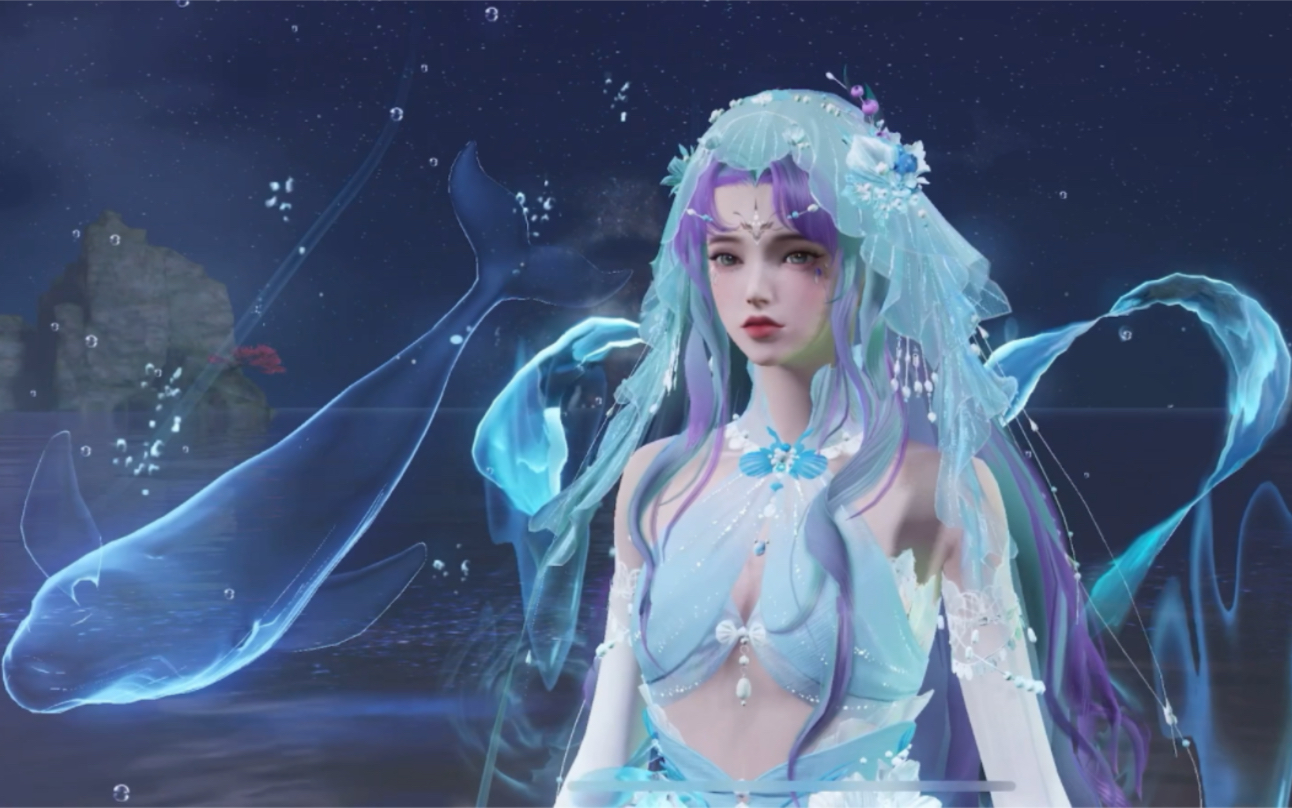 天刀手游海月浮生时装/肩饰效果展示