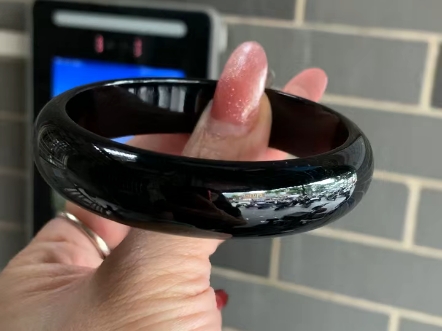 56,品质黑乌鸡冰润种水镯·圈口60一15一6.7.