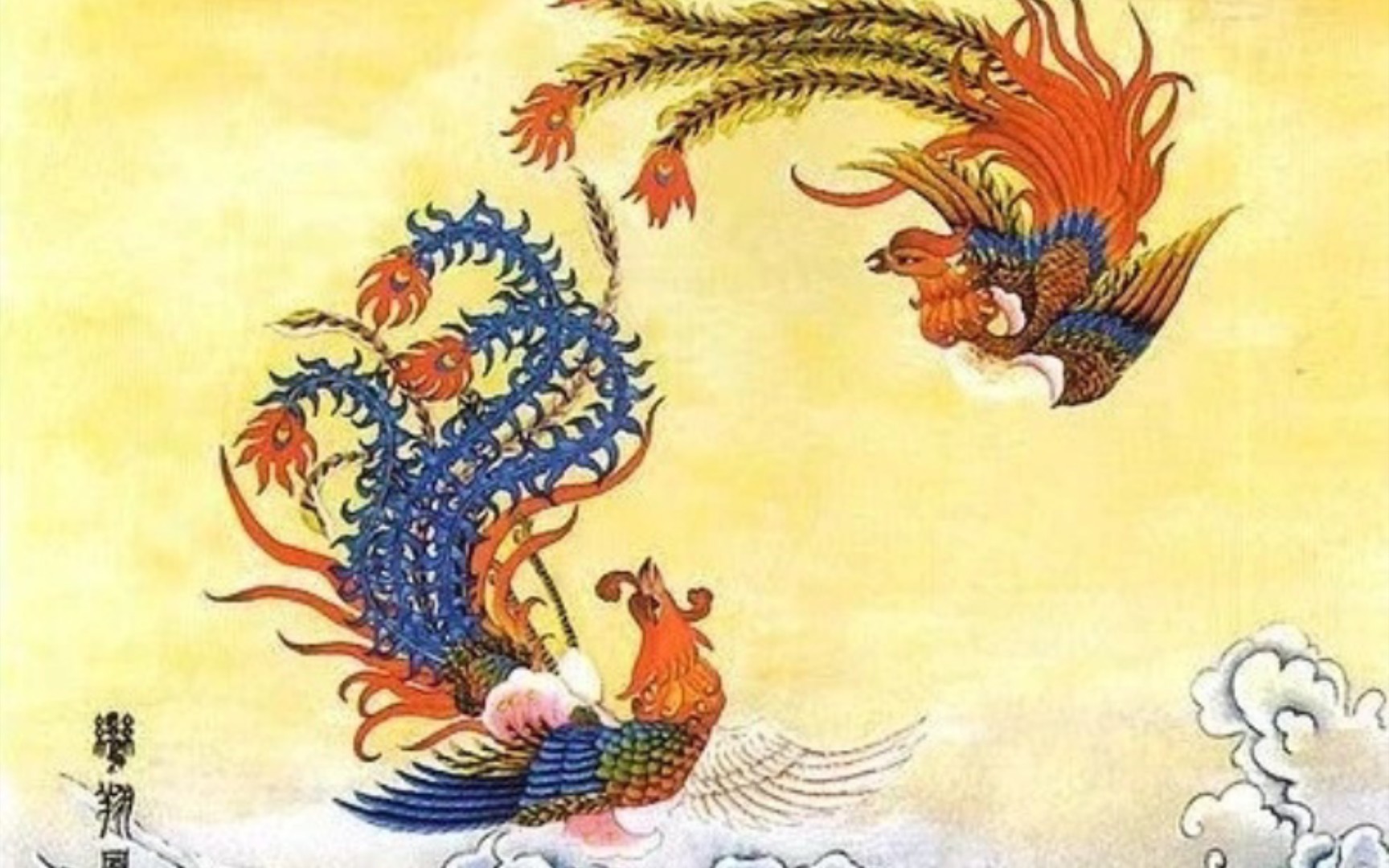 年画里的《丹凤朝阳》——老年画 老电影 旧时光