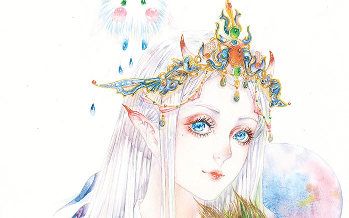 【手绘】大花手绘——妖精系列之妲雀_哔哩哔哩 (゜-゜)つロ 干杯