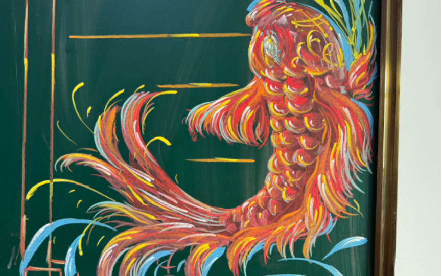 粉笔画(年年有鱼 年年有余)