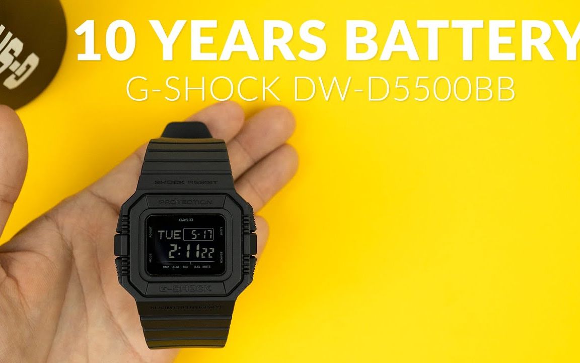 10年电池寿命 卡西欧CASIO GSHOCK DWD5500BB1体验哔哩哔哩bilibili