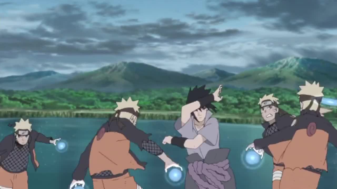 火影忍者:鸣人vs佐助,很正常的木叶下忍打架,也就是开开高达而已