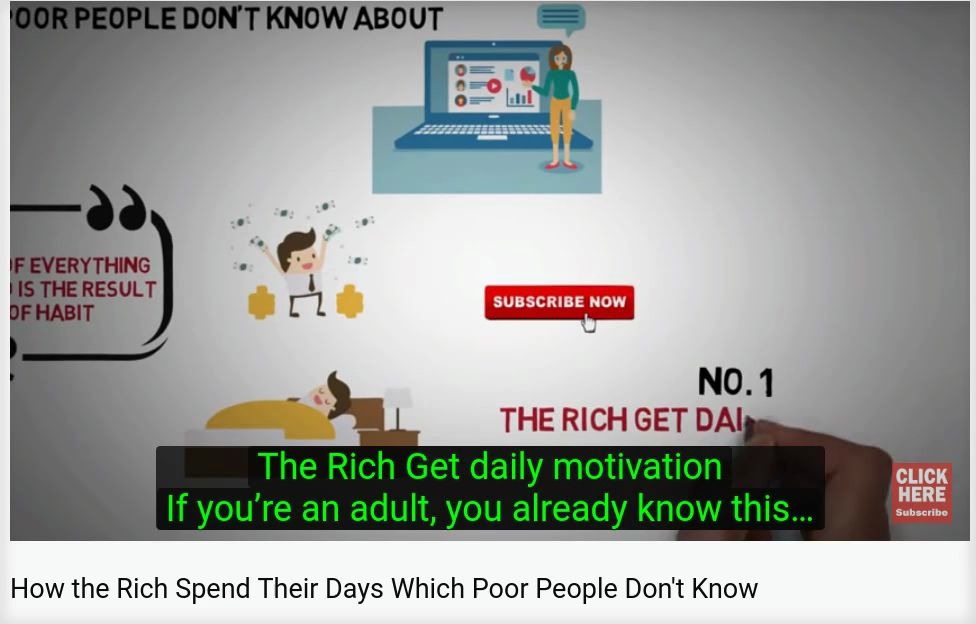 [图]Youtube：How the Rich Spend Their Days Which Poor People Don't Know