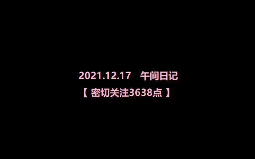 [图]2021.12.17 午间日记【密切关注3638点】