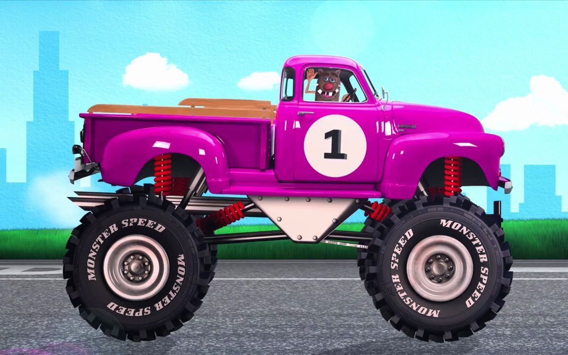 三语幼儿法语启蒙动画三分钟学会用法语从1数到10喜欢大脚车赛车的