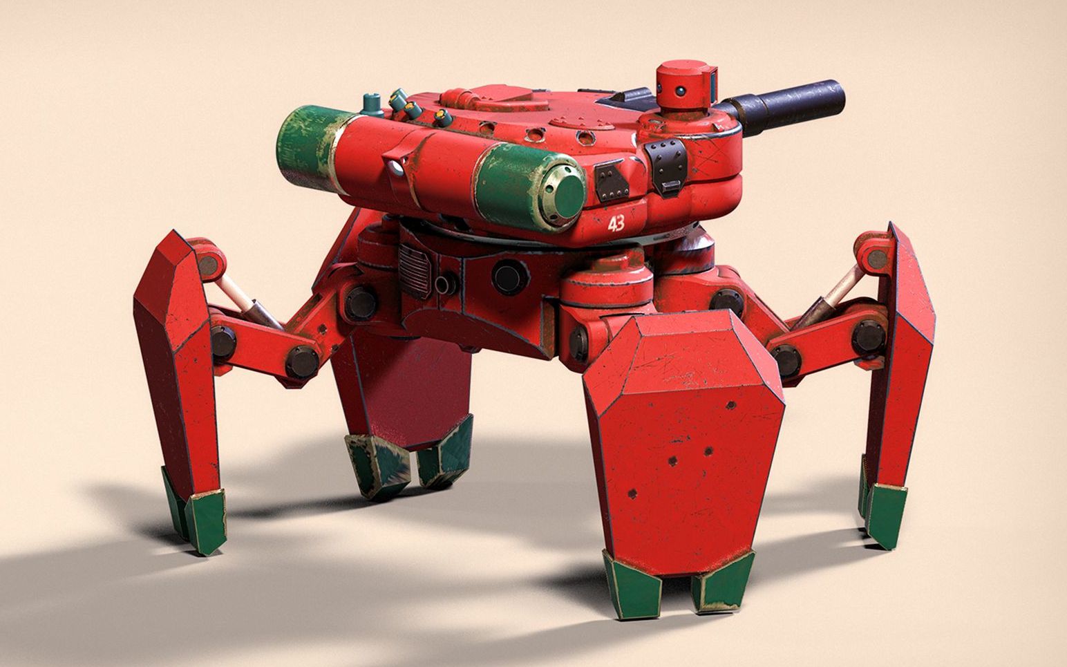 【maya建模】毁灭机甲模型制作,超详细的模型布线,卡线教学视频