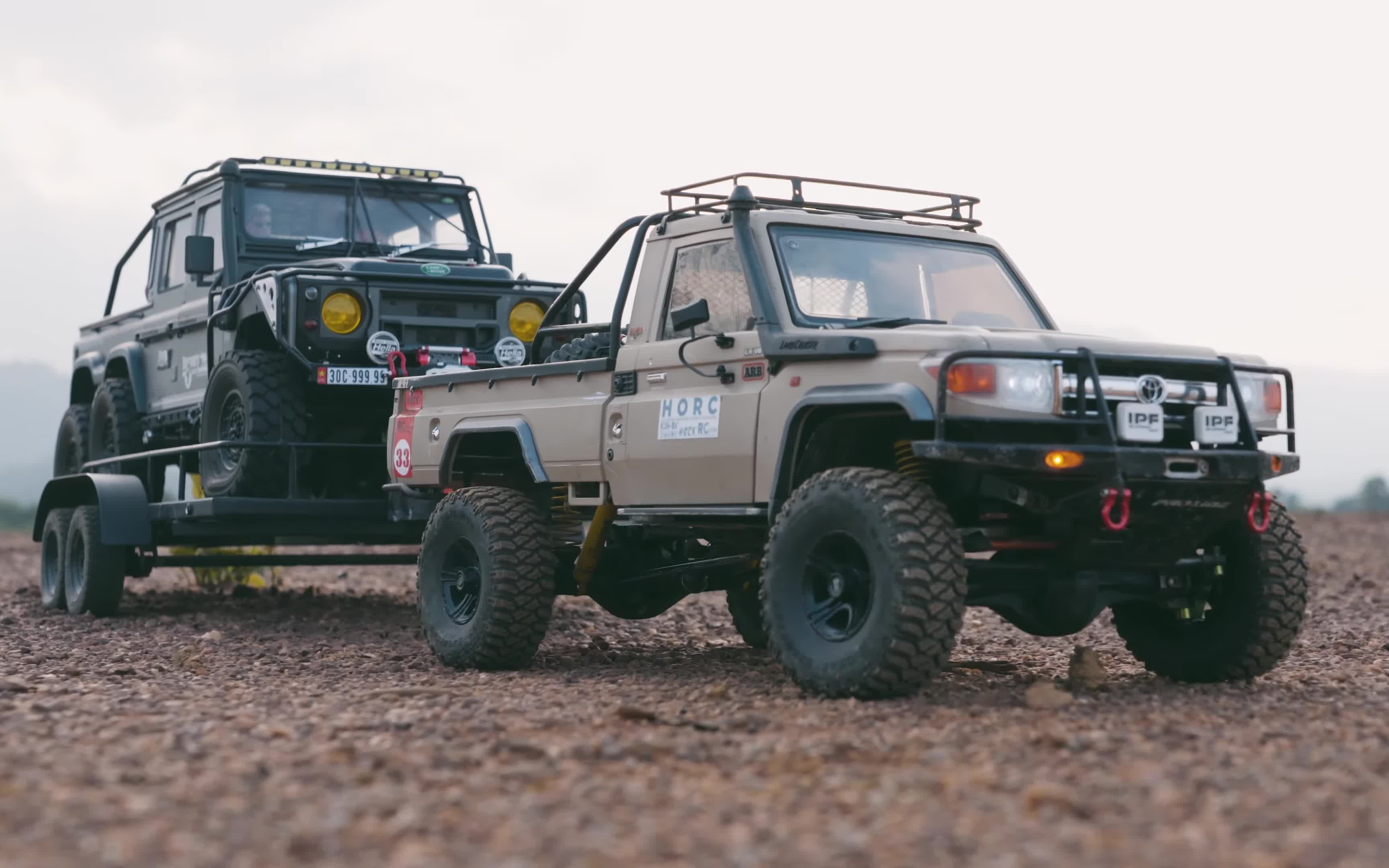 rc遥控6x6,4x4路虎越野车4k