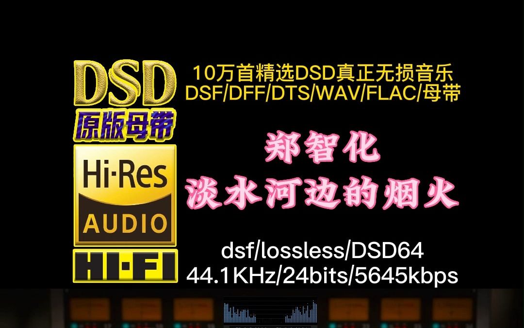 很美也很凄凉!郑智化《淡水河边的烟火》DSD完整版【10万首精选真正DSD无损HIFI音乐,百万调音师制作】哔哩哔哩bilibili