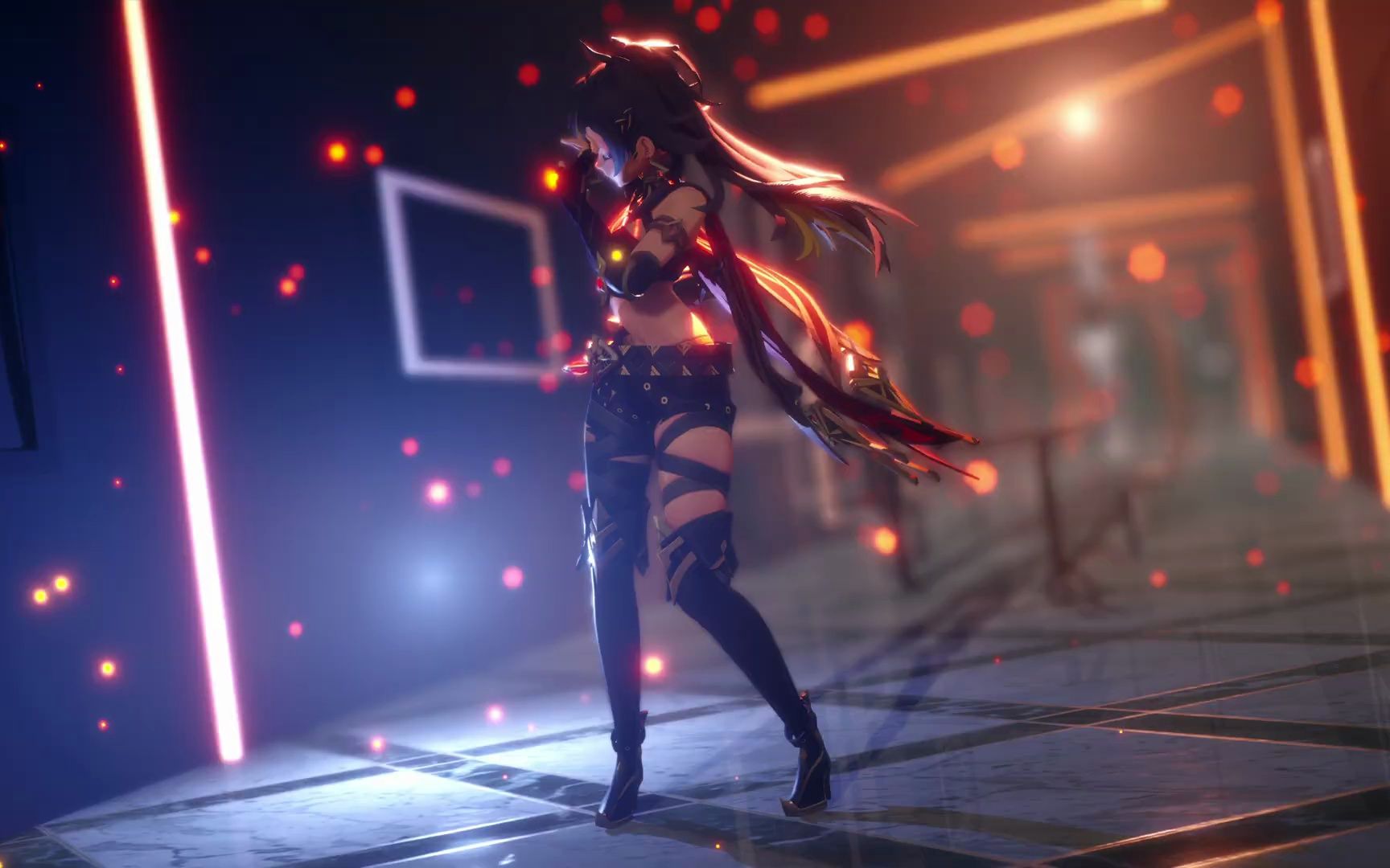 steam搬运mmd动态桌面--原神mmd-7 rings 原神迪希雅热舞