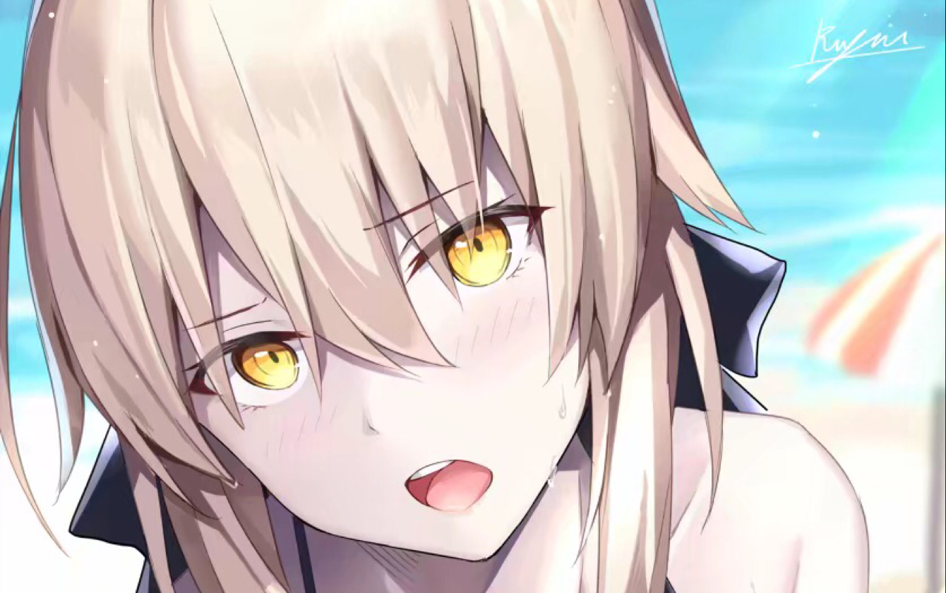 【fgo】国服 抽卡 泳装黑呆_哔哩哔哩_bilibili