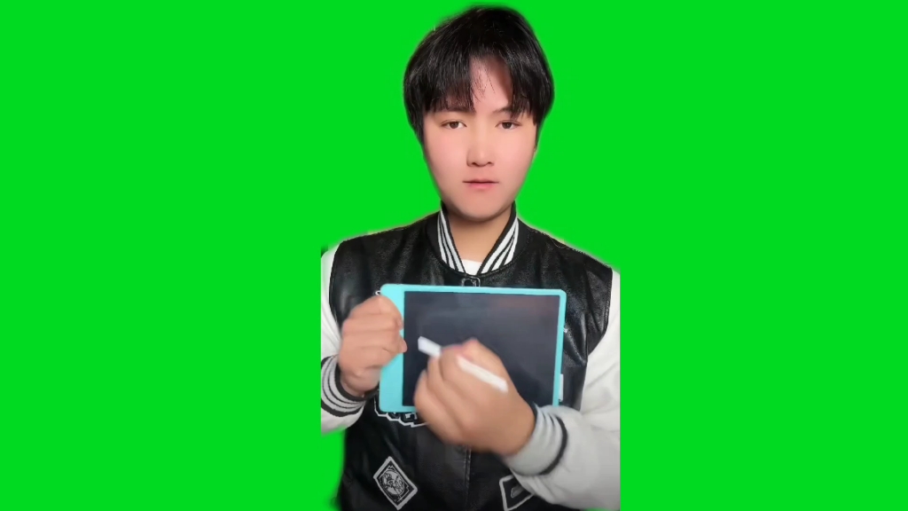 顾明星假聋哑人绿幕素材,无水印可恶搞,转载