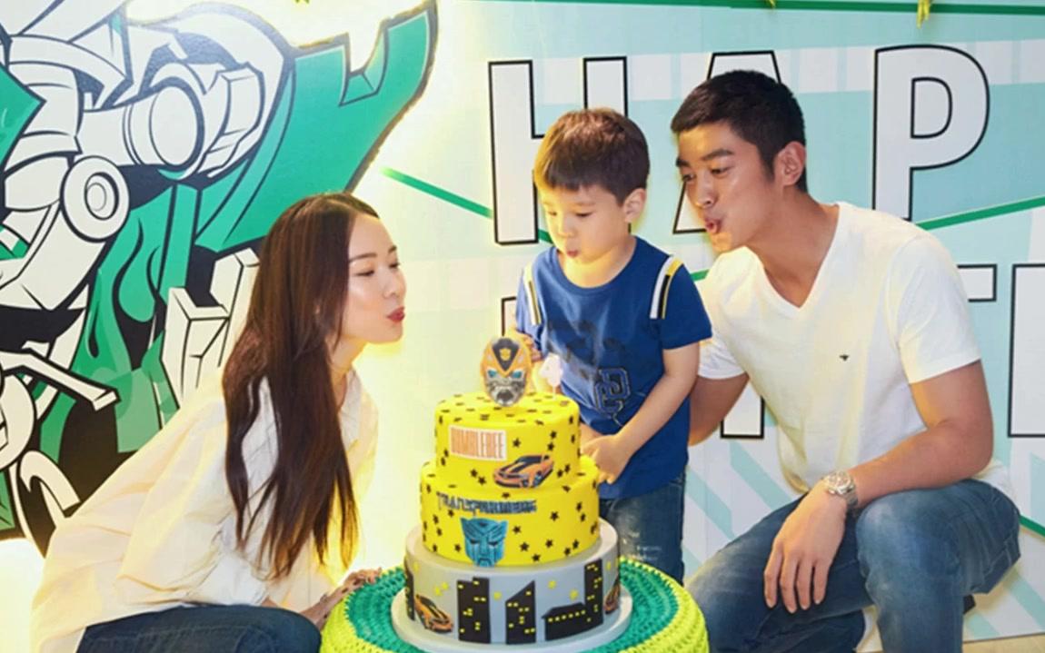 霍思燕杜江为儿子嗯哼庆祝5岁生日奢侈蛋糕一个3000元