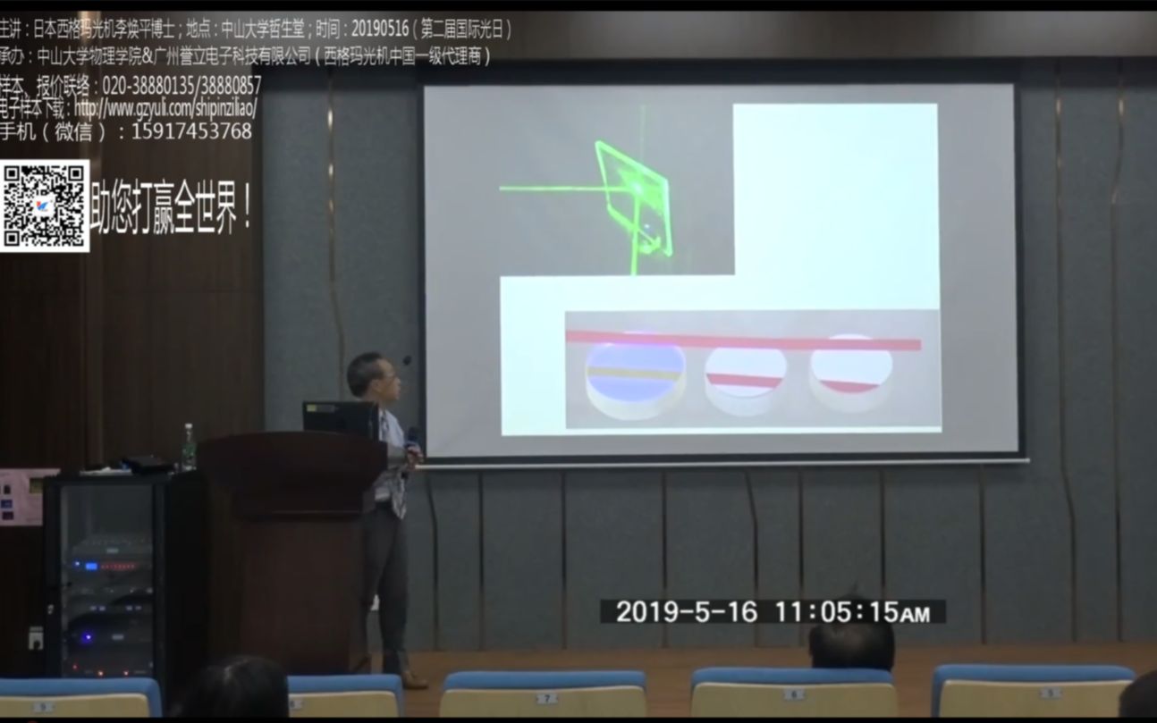 西格玛光机李焕平国际光日在中山大学讲座,关于:光学反射镜、透镜、物镜、镜架、平移台、激光损伤、偏振知识等哔哩哔哩bilibili