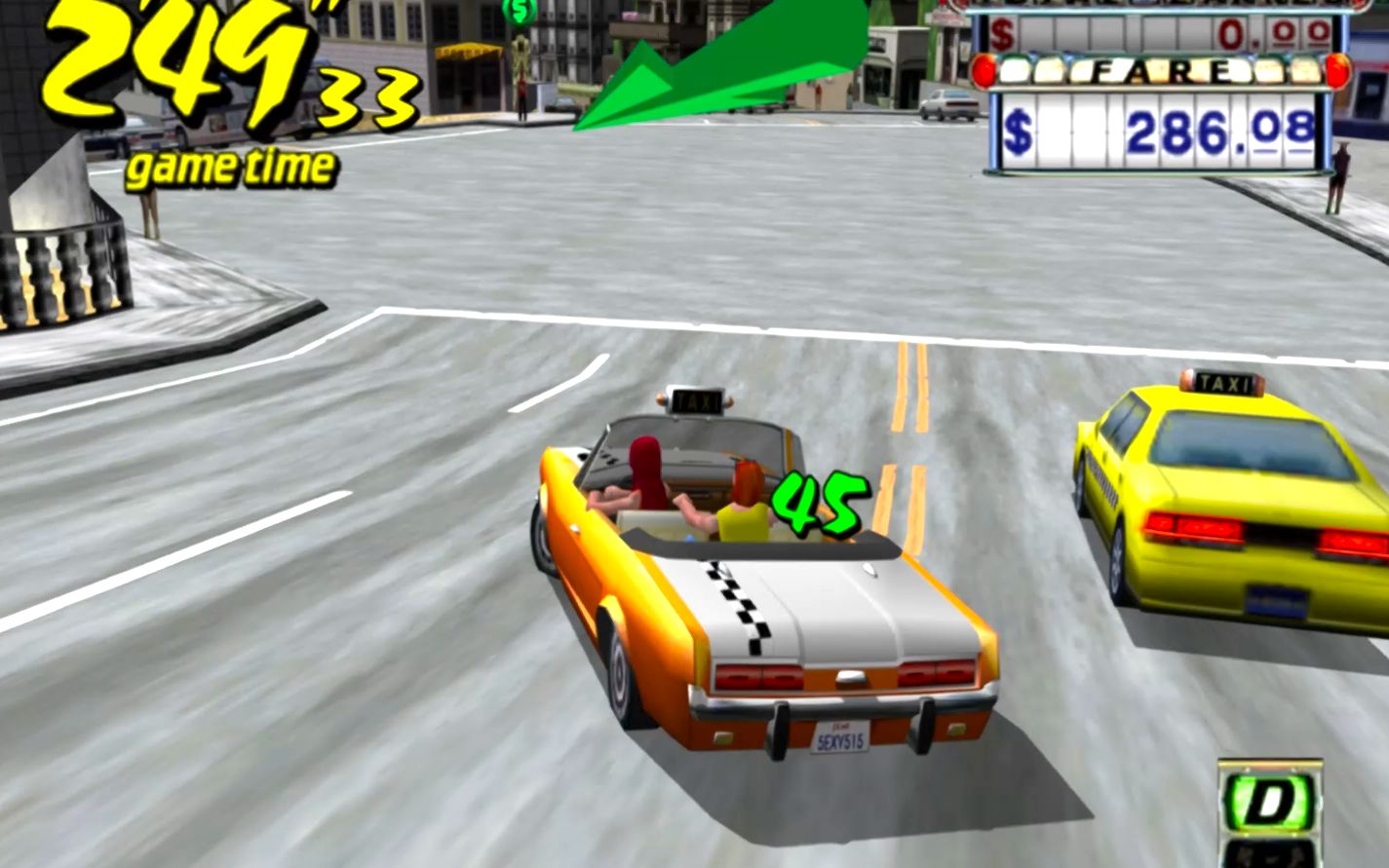 世嘉经典赛车游戏疯狂出租车1代