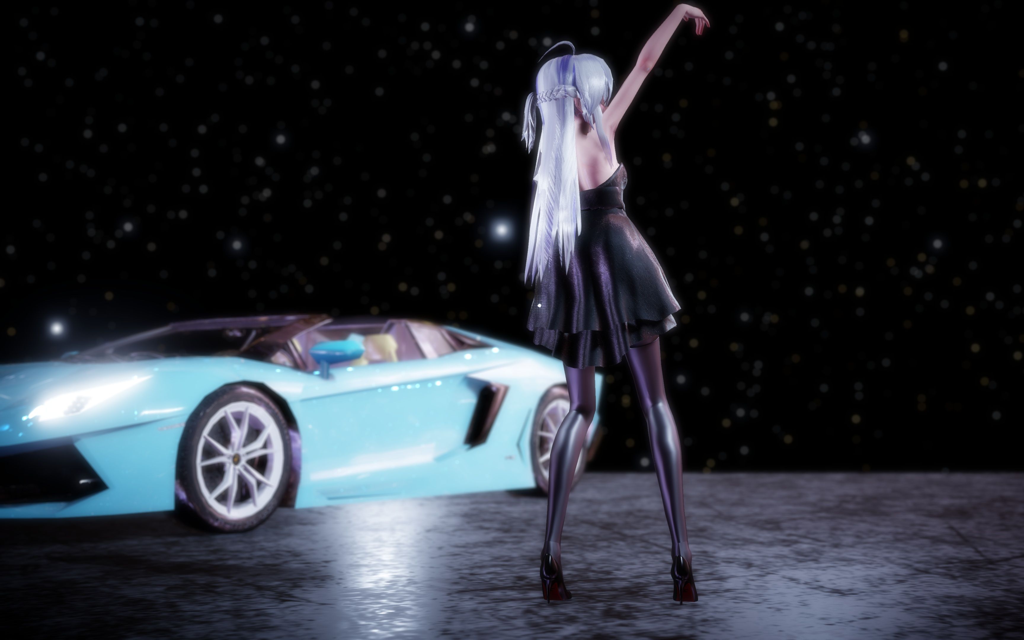 【mmd】黑裙高跟弱音