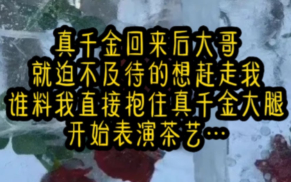 [图]真千金回来后大哥就迫不及待的想赶走我谁料我直接抱住真千金大腿开始表演茶艺…