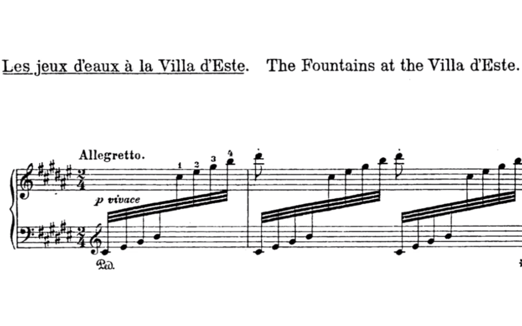 [图]Annees De Pelerinage:Les jeux d'eaux Villa d'Este 李斯特：巡礼之年 艾斯特庄园的水之嬉戏