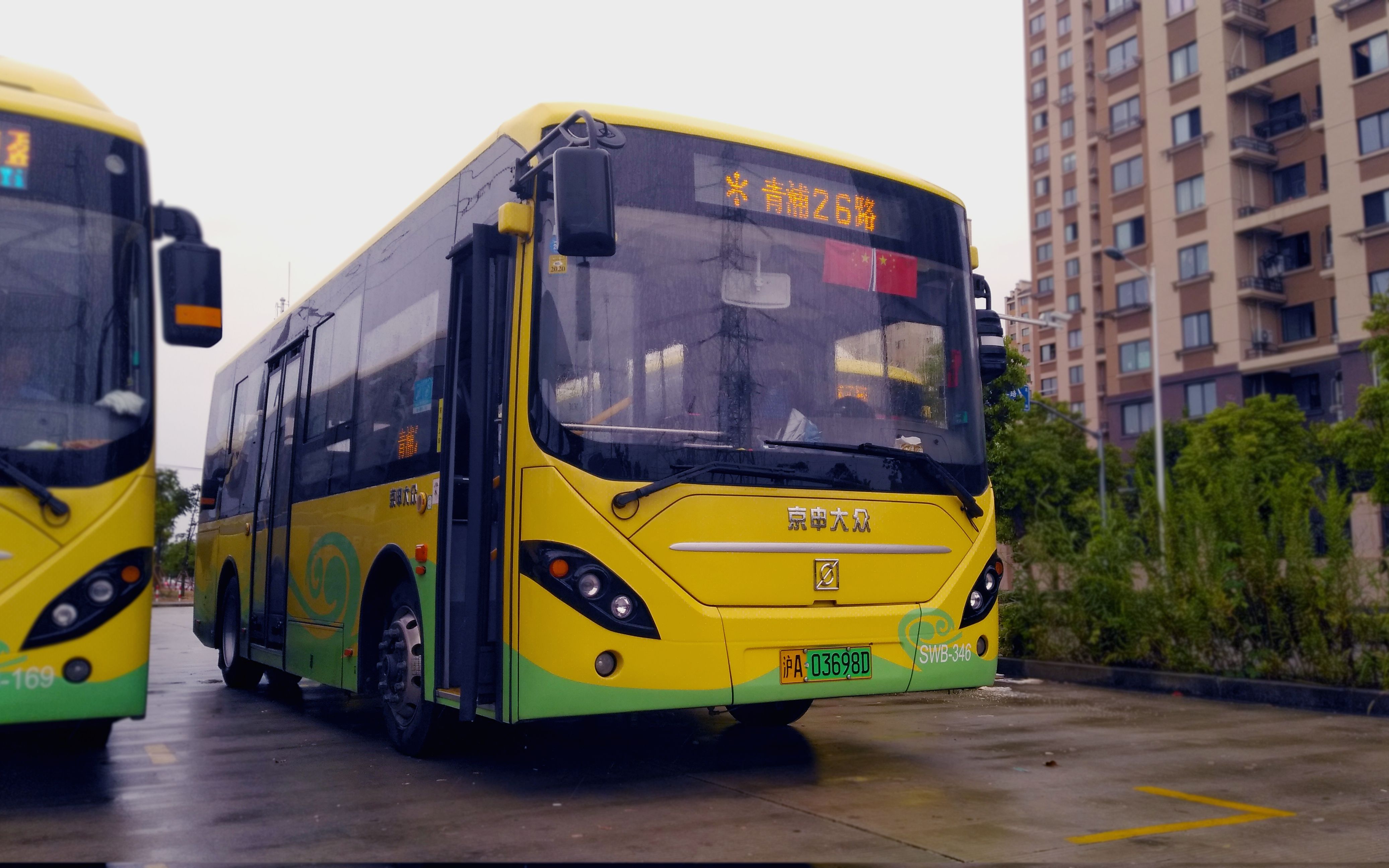 povep14上海公交前方展望青浦26路秀沁路崧涟二路到青浦新城站申沃小