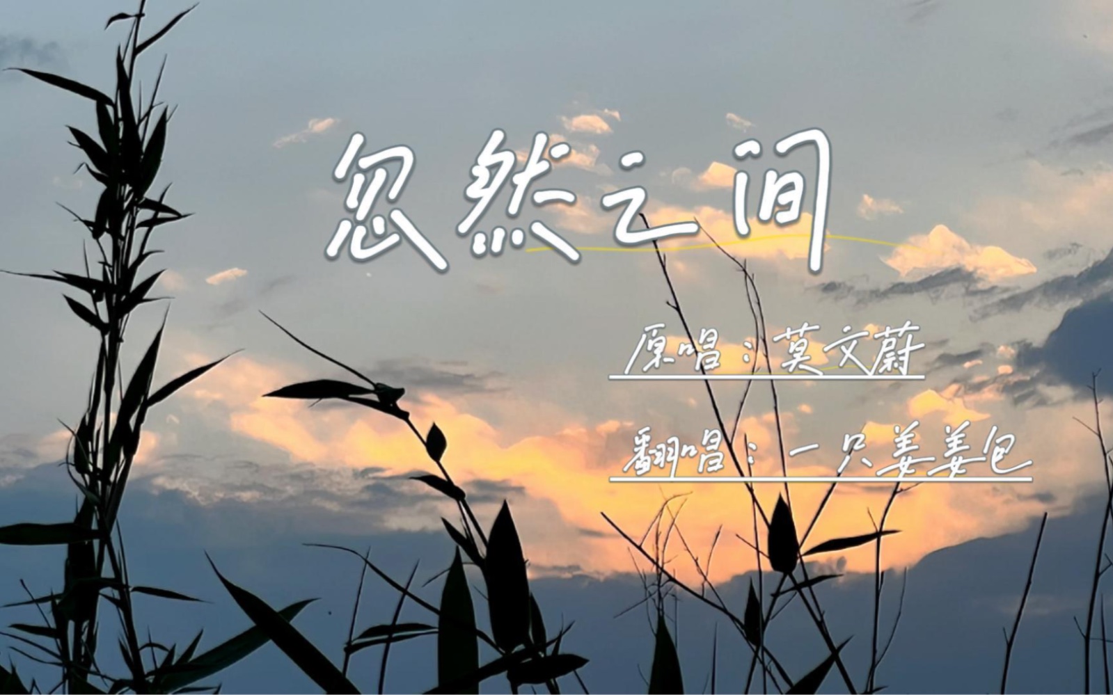 翻唱《忽然之间》