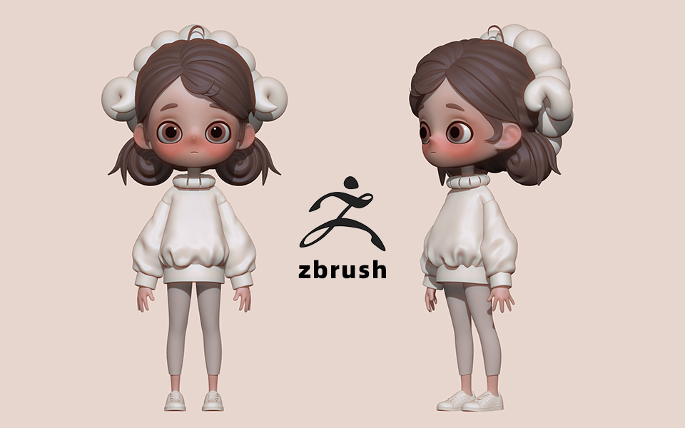 【zbrush手办雕刻】适合零基础练习的次世代Q版手办卡通角色零基础建模教程,手办建模渲染全流程案例教学!哔哩哔哩bilibili