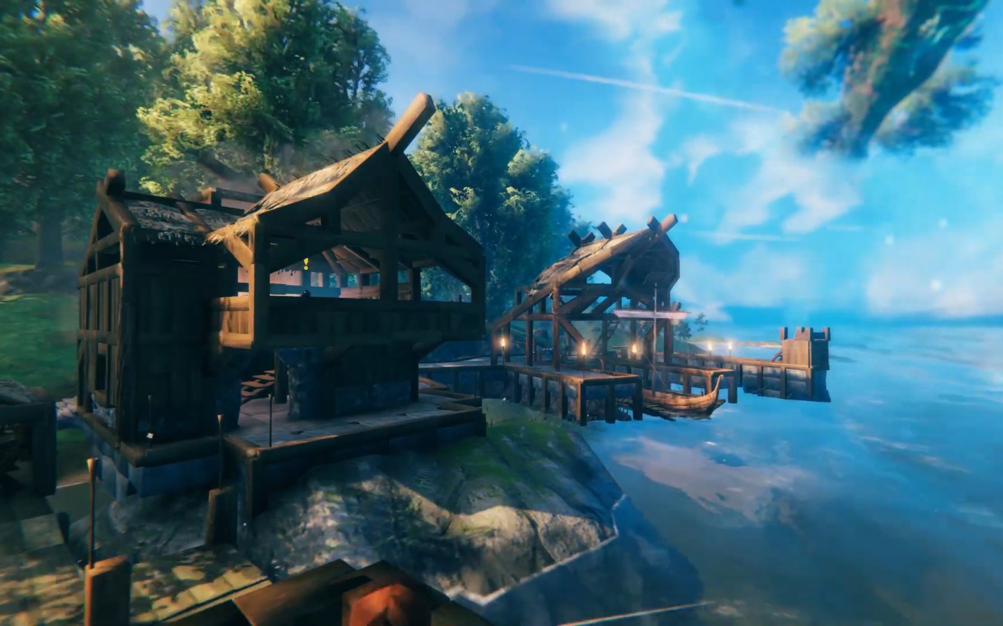[valheim]英灵神殿-港口建造-码头,餐馆和造船厂(有建筑过程)