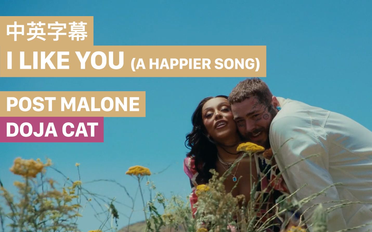 [图][Post Malone] I Like You MV 中英字幕 with. Doja Cat